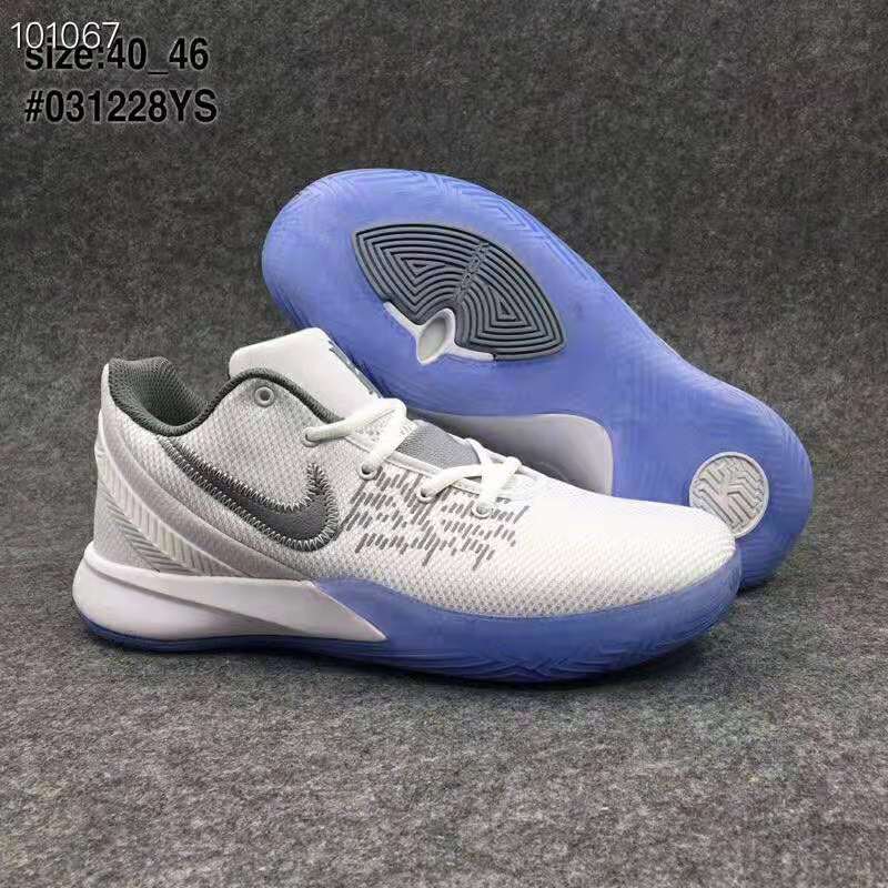 Men Nike Kyrie Irving Flytrap II White Silver Blue Sole Shoes